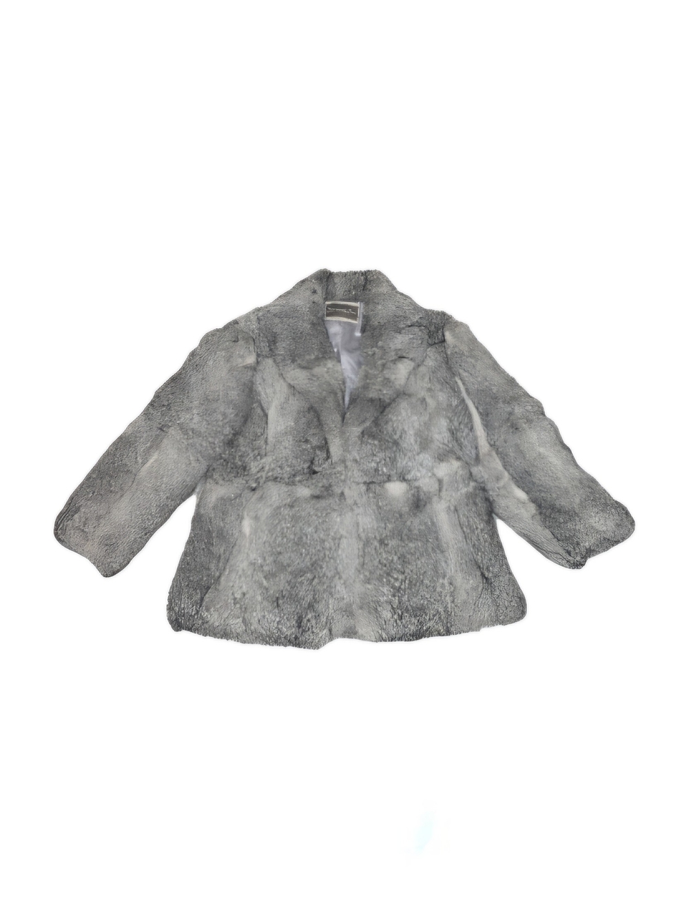 Grey Rabbit Fur Jacket